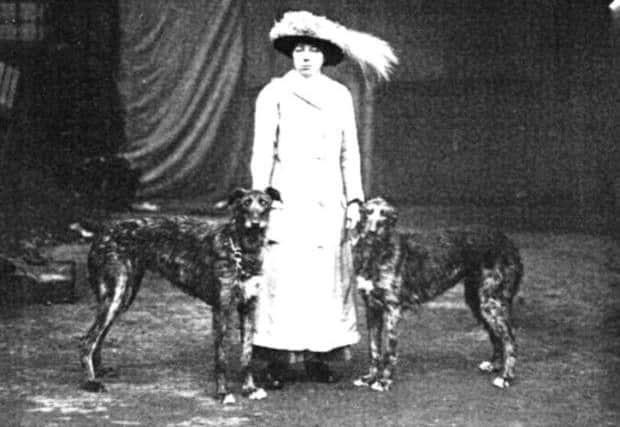 Aline Doxford and two of the prize-winning dogs who shared her Silksworth House home.
