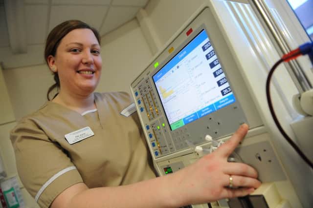 Sunderland Royal Hospital dialysis assistant Kim Joyce, nominated for Sunderland Echo Health Awards.