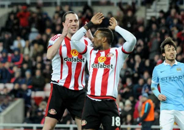 John O'Shea reacts after missing a chance to level