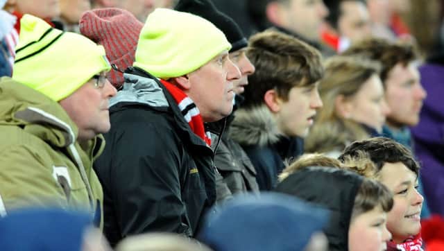 Sunderland supporters at the Stadium of Light during their 1-0 loss against Manchester City