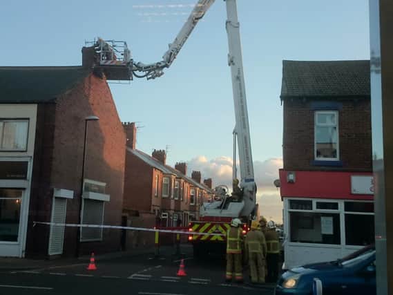 Fire crews were called out to make a chimney safe in Fulwell this afternoon.