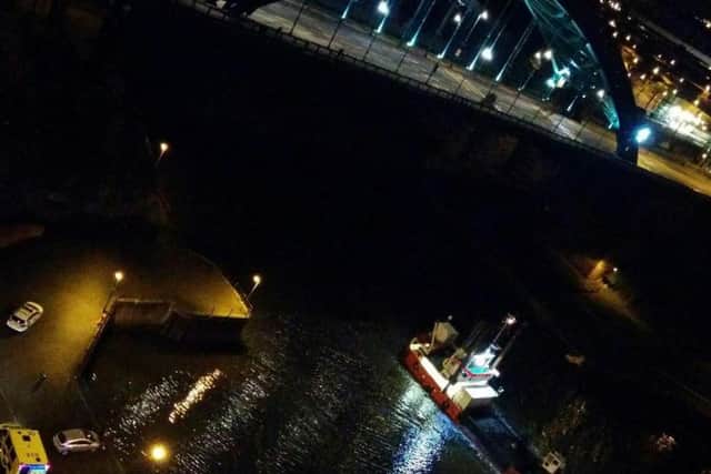 Emergency services were called to the River Wear to rescue a man from the waters.