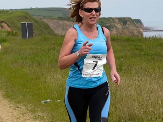 Runner Kathe Rowe takes part in the Durham Coast Half Marathon. Picture by North East Wildlife Photography.