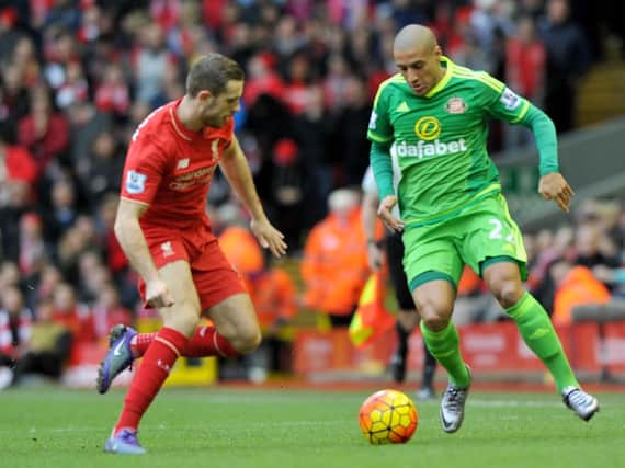 Wahbi Khazri made his full Sunderland debut in the 2-2 draw at Liverpool