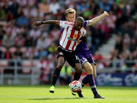 Sunderland's in-form striker Jermain Defoe in action