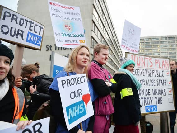 Junior doctors around the country are staging a 24-hour strike.