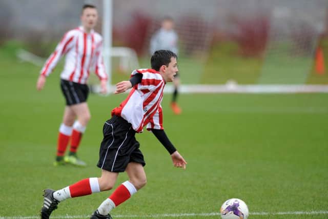 Sunderland Boys look for an opening against Sefton. More pictures in tonight's Echo