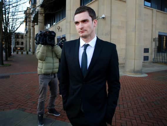 England footballer Adam Johnson, 28, leaves Bradford Crown Court, Bradford, where he pleaded guilty to grooming and sexual activity with a 15-year-old girl on the first day of his trial. PA Picture