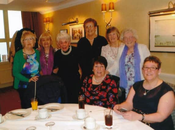 Irene Jones, third from left, who has been celebrating her 100th birthday, with some of her friends from Whitburn Monday Line Dancing Club.