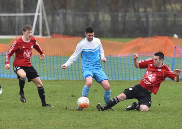 Silksworth CW (red) take on Harton and Westoe CW in the Wearside League last weekend. Picture by Kevin Brady