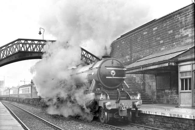 The Flying Scotsman at Monkwearmouth Station in May 1968.