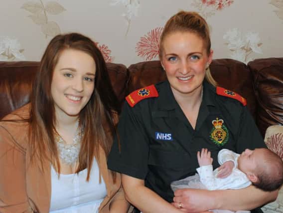 Stacey Hilton with baby Gracie and mum Devon Gaunt.