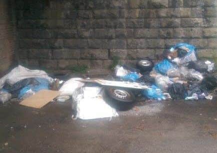 Rubbish dumped by fly-tipper John Helm in Hendon.