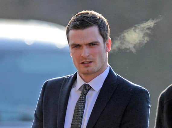 The police officer who arrested Adam Johnson says he told his partner that the girl at the centre of the sex charges 'said she was 16'.