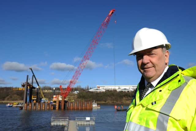 Council leader, Coun Paul Watson, at the site of the new Wear Crossing.