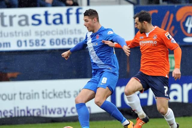 Brad Walker in action against Luton