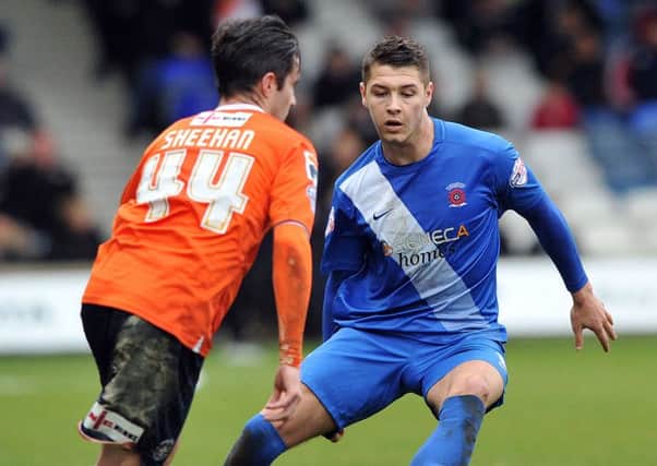 Brad Walker in action at Luton