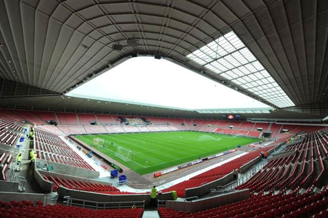 A view of the stadium before the Barclays Premier League match the Stadium of Light, Sunderland. PRESS ASSOCIATION Photo. Picture date: Saturday August 17, 2013. See PA story SOCCER Sunderland. Photo credit should read: Owen Humphreys/PA Wire. RESTRICTIONS: Editorial use only. Maximum 45 images during a match. No video emulation or promotion as 'live'. No use in games, competitions, merchandise, betting or single club/player services. No use with unofficial audio, video, data, fixtures or club/league logos.