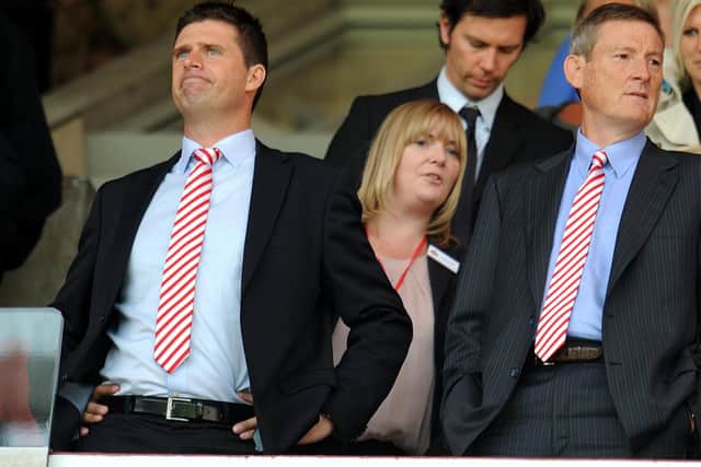 Former Sunderland player, manager and chairman Niall Quinn (left)