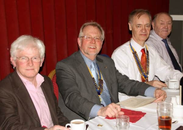 Left to right Ged Parker, guest speaker at the Rotary Club of Houghton, Bernard Blacklock, president of the Rotary Club of Houghton, Clive Beddoes, president of the Rotary Club of Durham Bede, and John Kerry, treasurer of Rotary Club of Houghton.