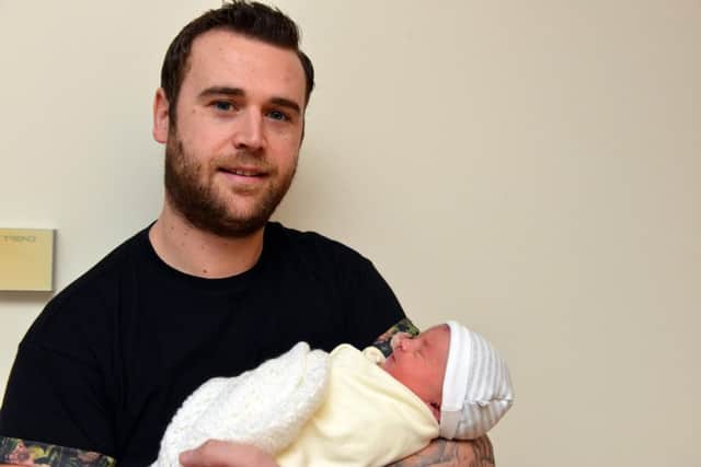 Leap day babies at Sunderland Hospital.
Father Iain Wray with baby Libby Grace Wray