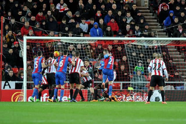 Connor Wickham fires home his second goal to put Crystal Palace ahead