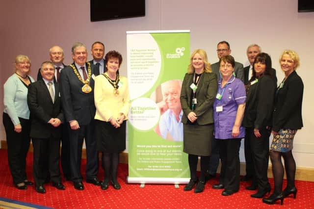 The Mayor of Sunderland, Coun Barry Curran, and Mayoress Carol Curran with partners from the All Together Better project.