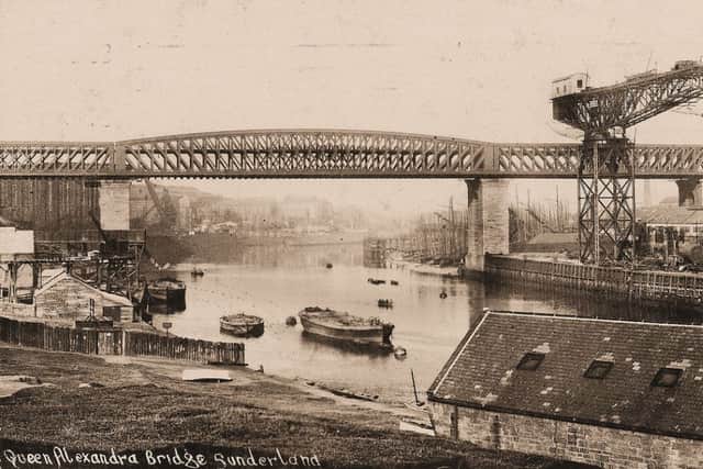 The building of the Queen Alexandra Bridge in 1910 - at the same time Charles O'Neal was a GP in Sunderland