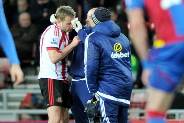 Sub Lee Cattermole was forced off in the draw against Crystal Palace