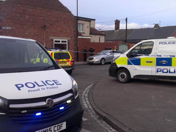 Police activity in Fulwell Road, Sunderland yesterday