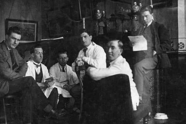Staff relaxing in the common room at Cherry Knowle in the 1920s.