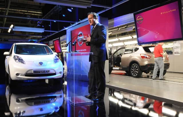 Prime Minister David Cameron gives a speech during a visit to the Nissan Plant, Sunderland. Picture by Anna Gowthorpe/PA Wire