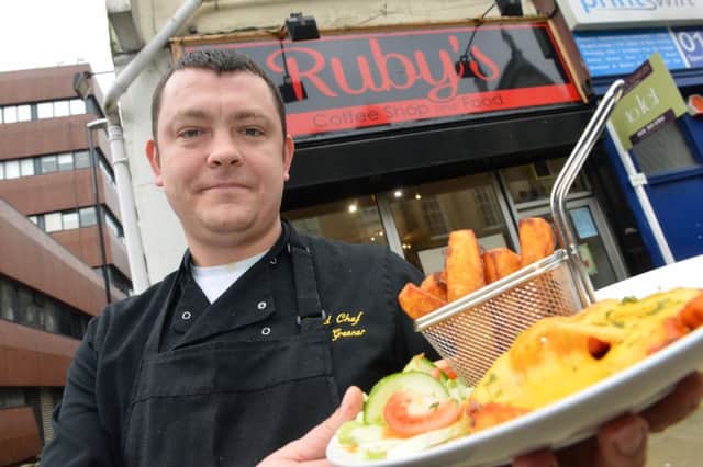 Ruby's cafe, High Street West Sunderland.
Owner Steven Greener