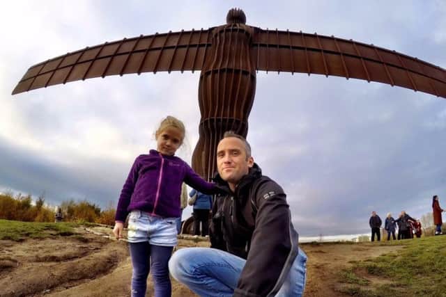 Chris Collier with daughter Abigail, who has coeliac disease.