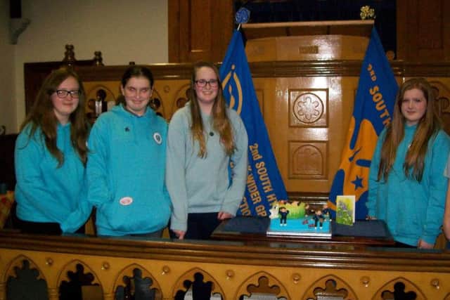 Georgia, Jessica, Alex and Alexandra who have gained their Baden Powell Challenge award.