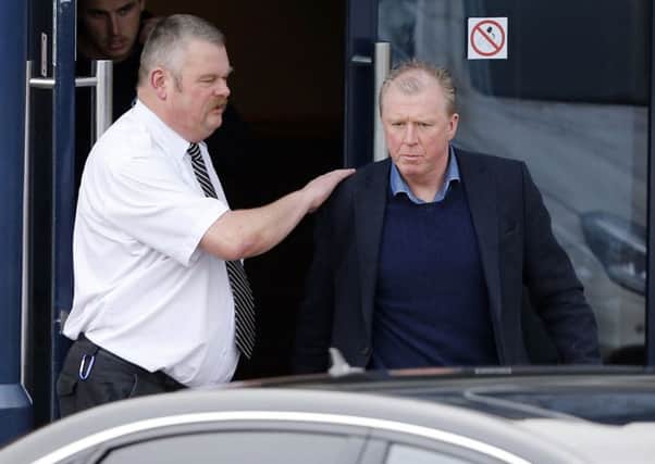 Steve McClaren leaves the Newcastle training ground yesterday