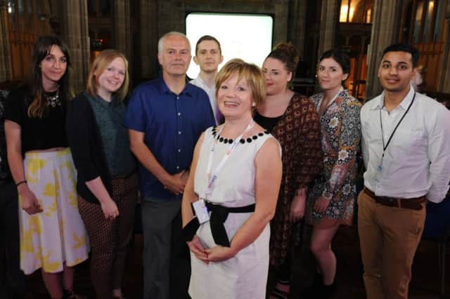 Sunderland Short Films Festival director Anne Tye, front centre, with her team at Sunderland Minister