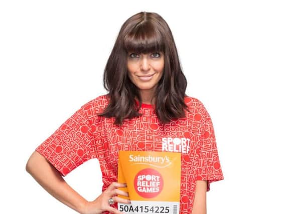 Are you supporting Sport Relief this year? Claudia Winkleman wears one of the Sport Relief t-shirts.