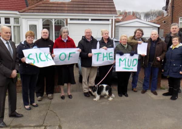 Kirkstone Avenue residents who are protesting about the state of the grass verges.