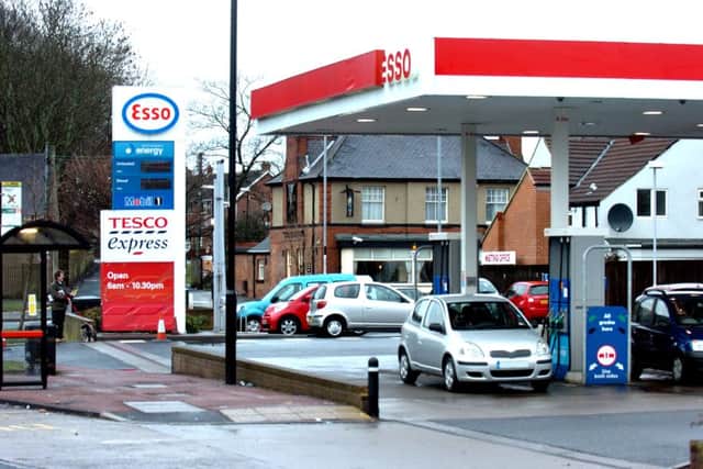 The Esso petrol filling station at the Tesco Express, Silksworth Road, East Herrington.
Petrol prices New Year 2011.