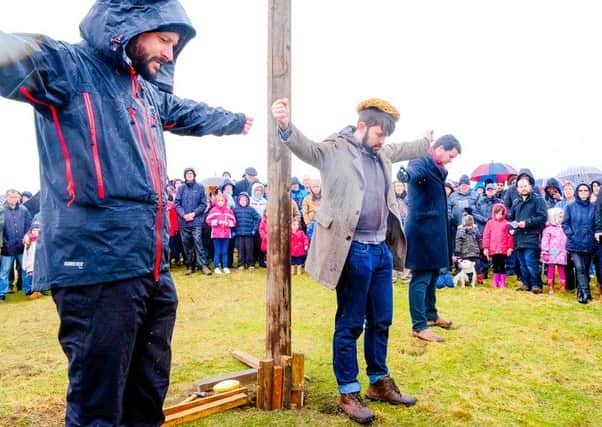 Pilgrims gathered on Tunstall Hill for the annual Good Friday raising of the cross and passion play last year.