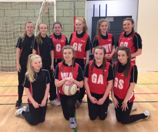 Easington Academy Year 8 girls Netball Team,  who took part in a tournament held at Shotton Hall.