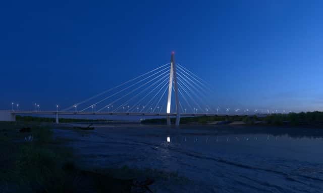 Artist's impression of the new Wear Crossing at night.