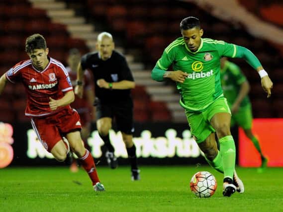 Jeremain Lens in action against Middlesbrough at the Riverside Stadium. Picture by Frank Reid.