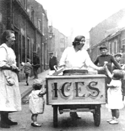 Lizzie Valente with her ice cream cart