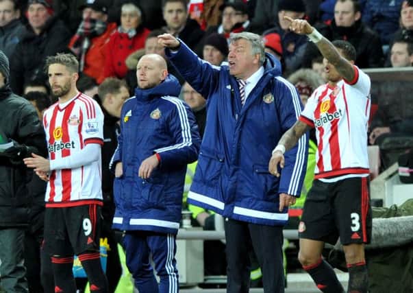 Sunderland manager Sam Allardyce points the way to survival.
