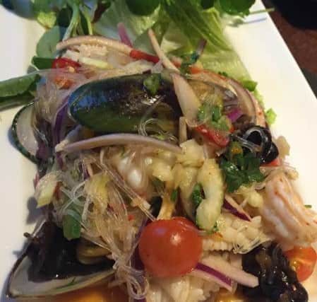 Glass noodle seafood salad