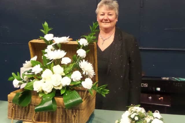 Heather Curry was the guest demonstrator at Sunderland Floral Art Club.