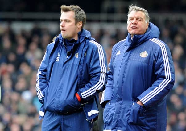 Sam Allardyce (right) and first-team coach Robbie Stockdale. Picture by FRANK REID