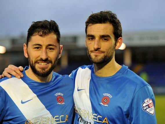 Billy Paynter (left) was the Pools hero